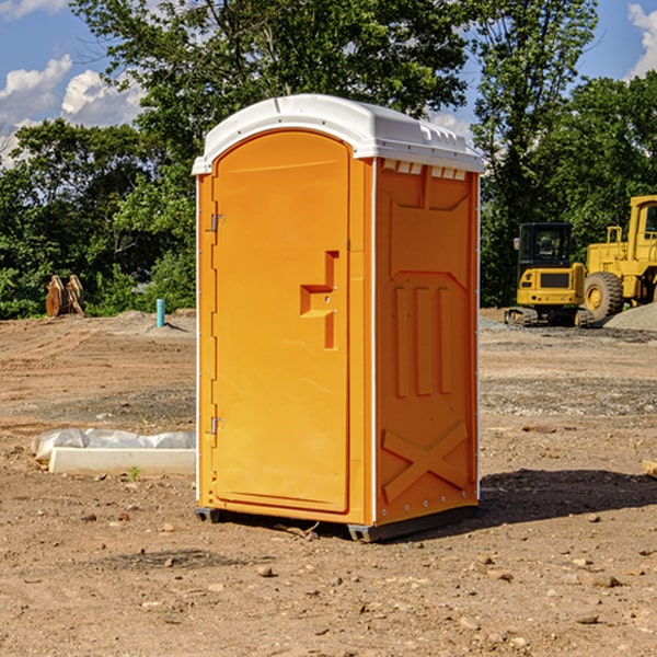 how often are the portable restrooms cleaned and serviced during a rental period in Pelham